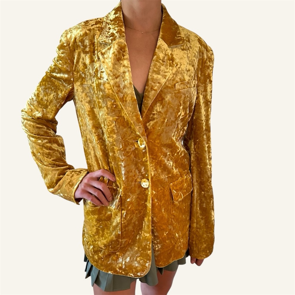 DEREK LAM 10 CROSBY Crushed Velvet Blazer🌸